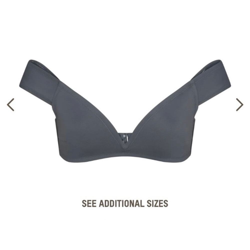 Skims Size 4X SCULPTING SWIM OFF SHOULDER TOP 
BT-PLG-2788 Gunmetal gray NWT